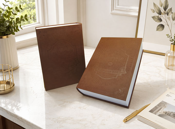 Custom Book Style Rigid Box w/ Debossing Design - Premium Gift Packaging