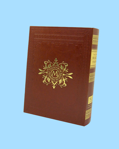 Custom Book Style Rigid Box w/ Debossing Design ( Dark Brown ) - Gift packaging solutions
