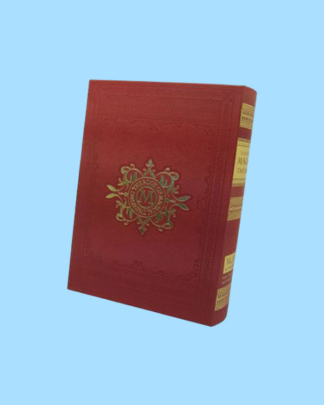 Custom Book Style Rigid Box w/ Debossing Design ( Red Color ) - Gift packaging solutions