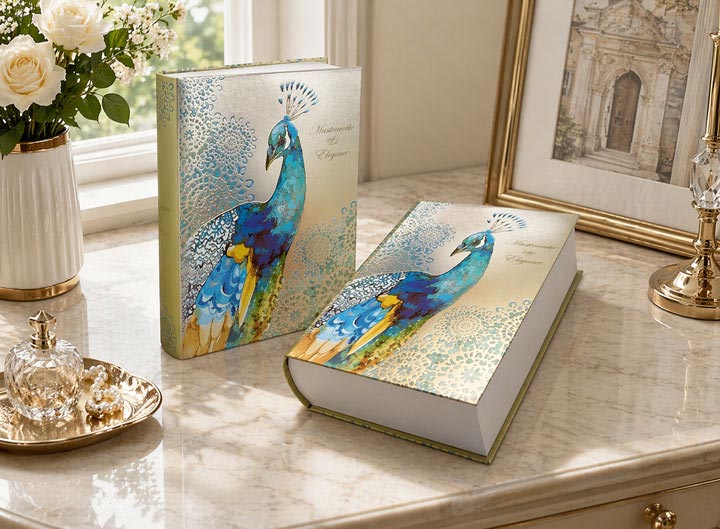 Hi-Resolution Printing Book Style Box w/ Embossing & Spot UV - Premium Gift Packaging