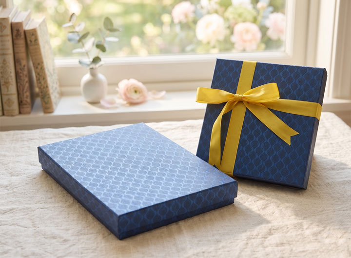 Public Version Template Lift-Off Box with Ribbon - Premium Gift Packaging