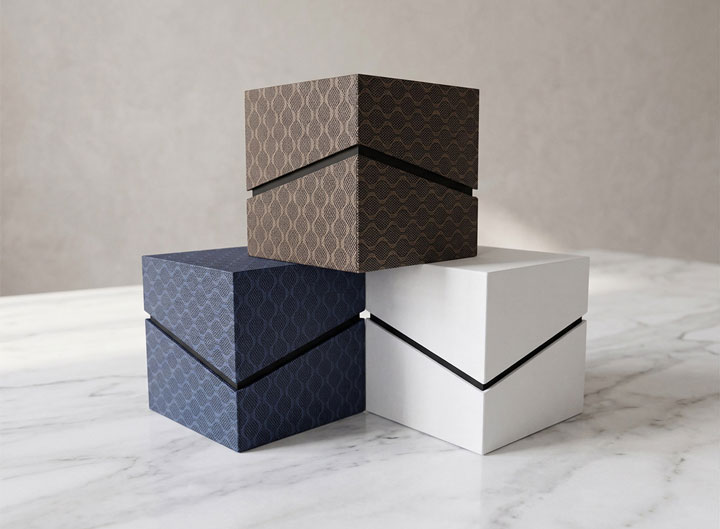 Slanted Neck Box Different Closure Levels - Premium Gift Packaging