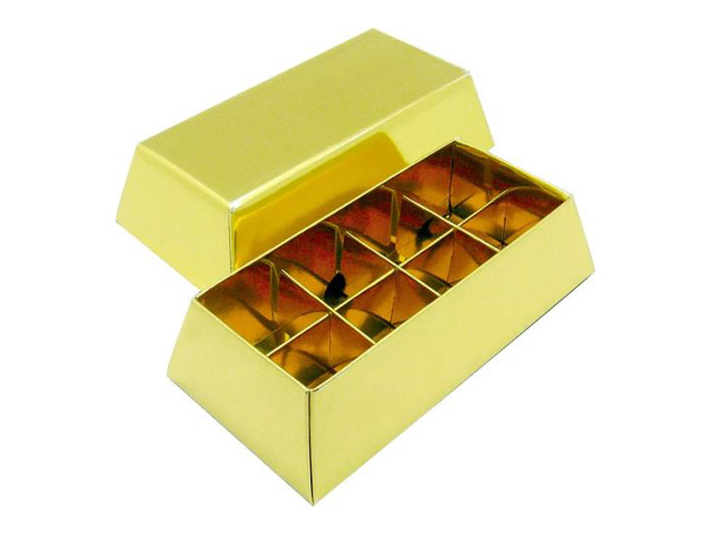 Gold Brick Shaped Rigid Box