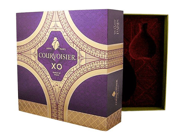 Courvoisier VSOP Lift-Off Box ( Square ) w/ Embossing & Hot Stamping