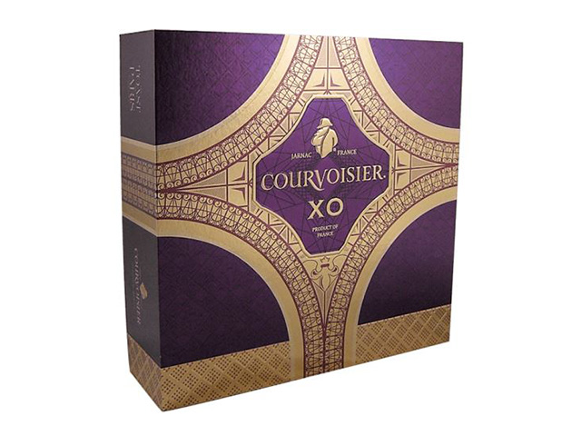 Courvoisier VSOP Lift-Off Box ( Square ) w/ Embossing & Hot Stamping